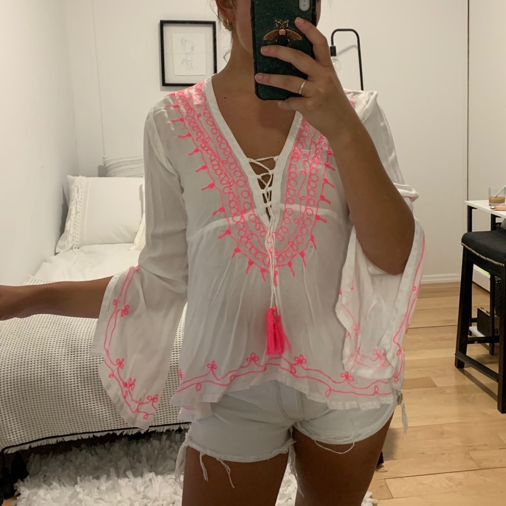 Vintage Havana Embroidered Top / Coverup